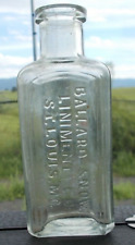 Vintage 1890s Ballard Snow Liniment Co. St. Louis  Missouri Aqua Bottle-see pics picture