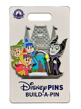 NEW Disney Parks Sleeping Beauty Castle Maleficent and Good Fairies Build A Pin picture
