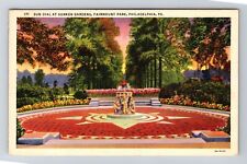 Philadelphia PA-Pennsylvania, Sun Dial At Sunken Gardens, Vintage Postcard picture