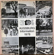 1978 Flyer Pamphlet Augsburg Romantic Germany Bars Hotels Camping City Map picture