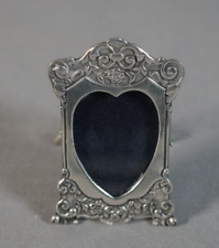Vintage Small Elias Sterling Pewter Ornate Picture Frame Heart picture