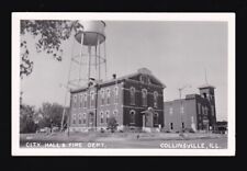 [82875] OLD RPPC showing CITY HALL & FIRE DEPARTMENT, COLLINSVILLE, ILL. picture