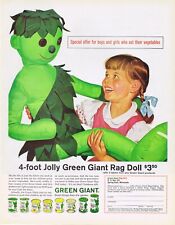 1962 Original GREEN GIANT RAG DOLL OFFER Ad - Vintage Advertising & Rag Dolls picture
