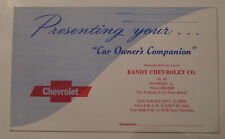 Chevrolet New Car Owner's envelope Bandy Chevrolet Co. Raymond, IL picture
