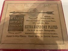 Antique 1880’s M.A. Seed glass plate negatives, 13 Plates, See Description picture