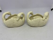 Vintage set of double swan candle holders 1926-29 Japan picture