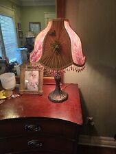 Custom Victorian Rosette Pleated Lamp Vintage Base Bee Adorned picture
