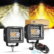 LED Amber Light Pods 3Inch 72W Strobe Light Bar Offroad Cube Lights 6 Mode picture