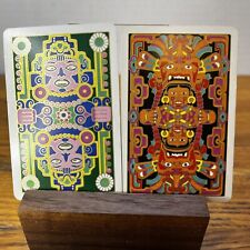 Ethnic Tribal Design Single Swap Playing Cards Vintage 4 Clubs 7 Hearts picture