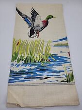 Vintage KayDee Mallard Duck Bird Towel Mid Century MCM  picture