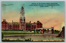 Topeka KS-Kansas, Hospital Of Security Benefit Association, Vintage Postcard picture