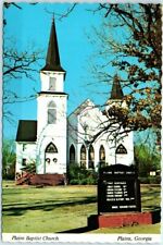 Postcard - Plains Baptist Church - Plains, Georgia picture
