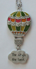 6KD The sky's the limit hot air balloon CAR CHARM mirror ornament Ganz picture