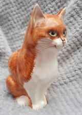 Vintage Babbacombe Pottery Large Ginger Cat Ceramic Cat Figurine 21 cm picture
