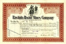 Rawhide Rector Mines Co. - Stock Certificate - Mining Stocks picture