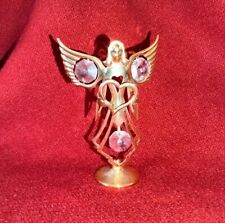 Mascot 24k gold plated & Austrian crystal angel figurine, 3.75