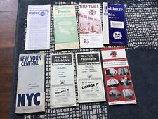 lot of 8 vintage 1950's-60's train timetables picture