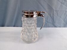 Fostoria American Clear Glass Syrup Dispenser with Metal Lid picture