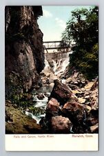 Norwich CT-Connecticut, Yantic River Falls & Canon, Antique Vintage Postcard picture