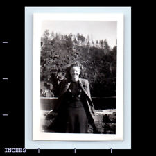 Vintage Photo WOMAN STANDING OUTSIDE picture
