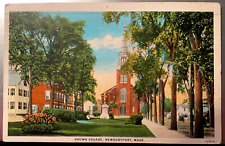 Vintage Postcard 1928 Brown Square, Newburyport, Massachusetts (MA) picture