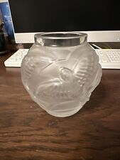 Rare Vintage JOSEF INWALD BAROLAC Swallowtail Barn Swallow Birds Frosted Vase picture