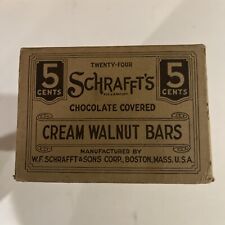 Vintage 1920’s Schrafft's Chocolate Covered Bars Box Cream Walnut Empty Boston picture