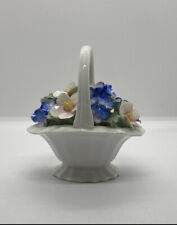 Vintage Hand Painted Aynsley Bone China Basket with Flowers picture
