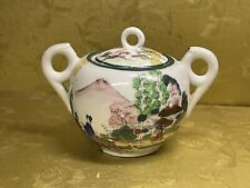 nippon torri Mark japanese antique porcelain hand paint geisha sugar bowl picture