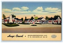 c1950's Hay's Court Roadside Sign Elizabeth Kentucky KY Vintage Postcard picture
