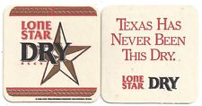 Lone Star DRY beer coasters lot of 2  Never used picture