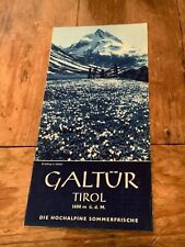 Galtur Tirol Tyrol Austria Vintage Brochure 1954 1950s picture