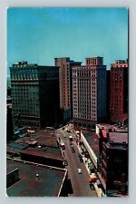 Atlanta GA-Georgia, Aerial View of the Five Points District Vintage Postcard picture