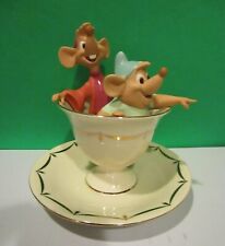 LENOX DISNEY TEA PARTY PALS TEACUP CINDERELLA MICE JAQ GUS - NEW in BOX with COA picture