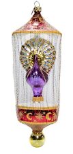 CHRISTOPHER RADKO 15th Anniversary Gilded Cage Peacock Wired Christmas Ornament picture