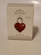 Hallmark Keepsake Ornament 2016 Personalized Anniversary Metal Heart Lock NEW picture