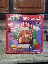 Gemmy 6ft Rare AirBlown Animated Rotating Santa's Workshop Inflatable Christmas picture