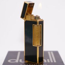 Dunhill Rollagas Lighter Gold/Black Lacquer_Ultrasonically Cleaned_WORKING picture