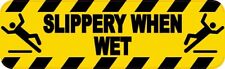 10in x 3in Symbol Slippery When Wet Magnet Car Truck Vehicle Magnetic Sign picture