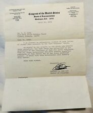 Vintage Antonio B. Won Pat (d. 1974) Signed 1963 Letter - Army Guam Veteran picture