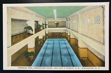 Postcard Washington DC - Ambassador Hotel Swimming Pool picture