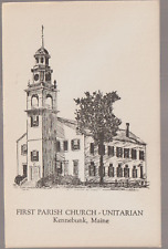 Kennebunkport Maine First Parish Church-Unitarian UNP Postcard picture