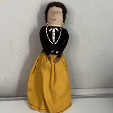 Navajo Doll Circa 1940s-50s Hand Made Cloth Painted Facial Features Vintage picture