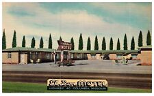 El Don Motel Columbia, MO Missouri Motel Advertising Vintage Linen Postcard. picture