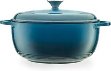 Mercer Culinary Enameled Cast Iron Round Dutch Oven, 6 qt., Turquoise picture