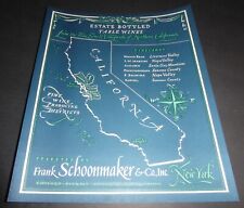 ORIGINAL VINTAGE CALIFORNIA WINE POSTER FRANK SCHOONMAKER NAPA SONOMA C1950 M39 picture