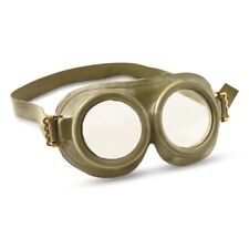 Genuine British Army / NATO Tankers Goggles Grey Rubber Military Biker Used Auer picture