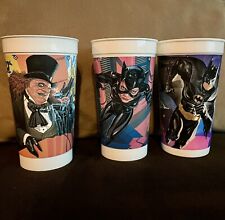 1992 McDonald’s Batman Forever Collector Cups (3) No Lids picture