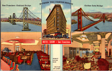 Vintage 1940s Hotel Shaw Bunnys Coffee Shop San Francisco California CA Postcard picture