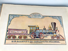 Baldwin Pennsylvania Railroad Tiger 134 Steam Engine Locomotive Litho Print 19in picture